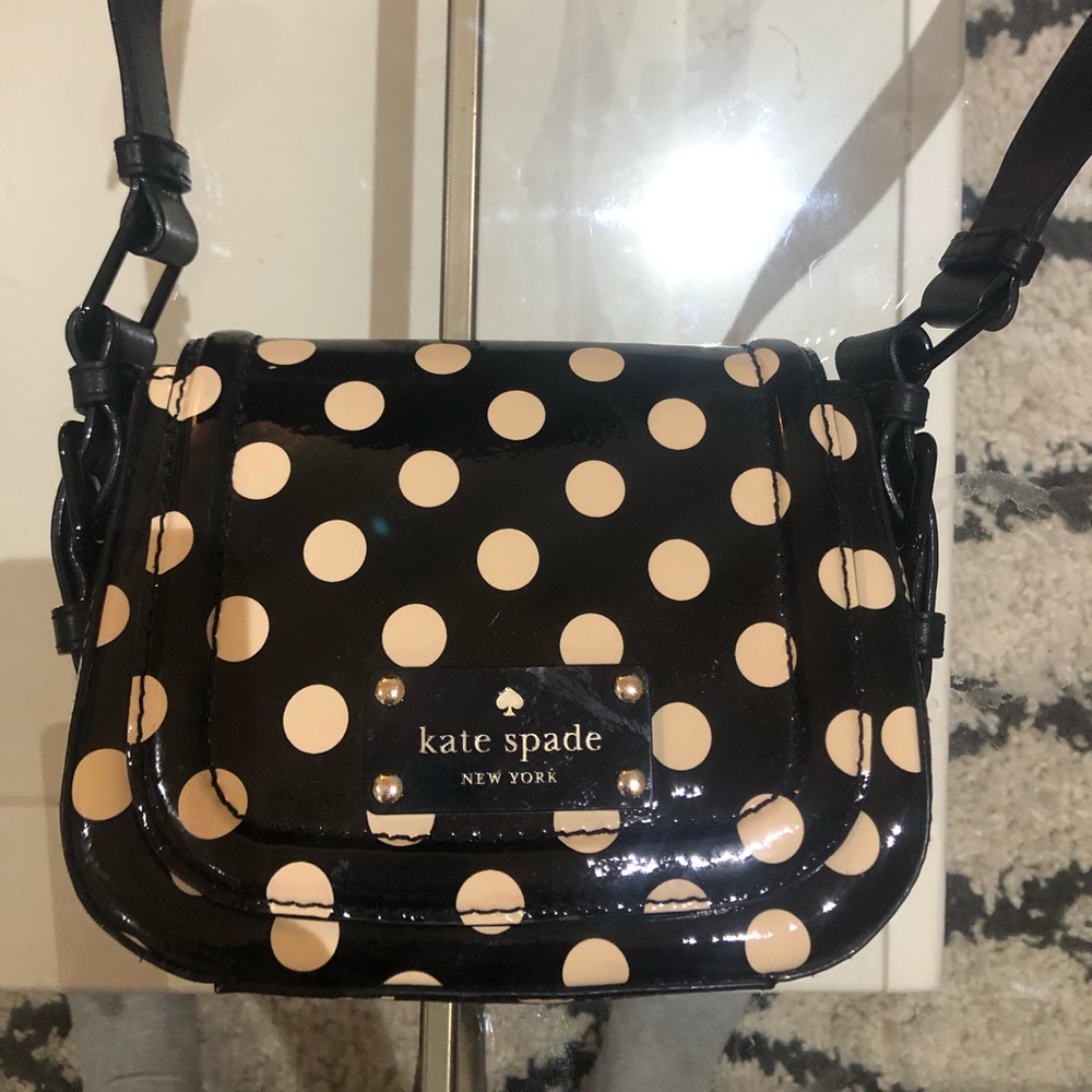 Black & White Polka Dot Gently Used Kate Spade Bag